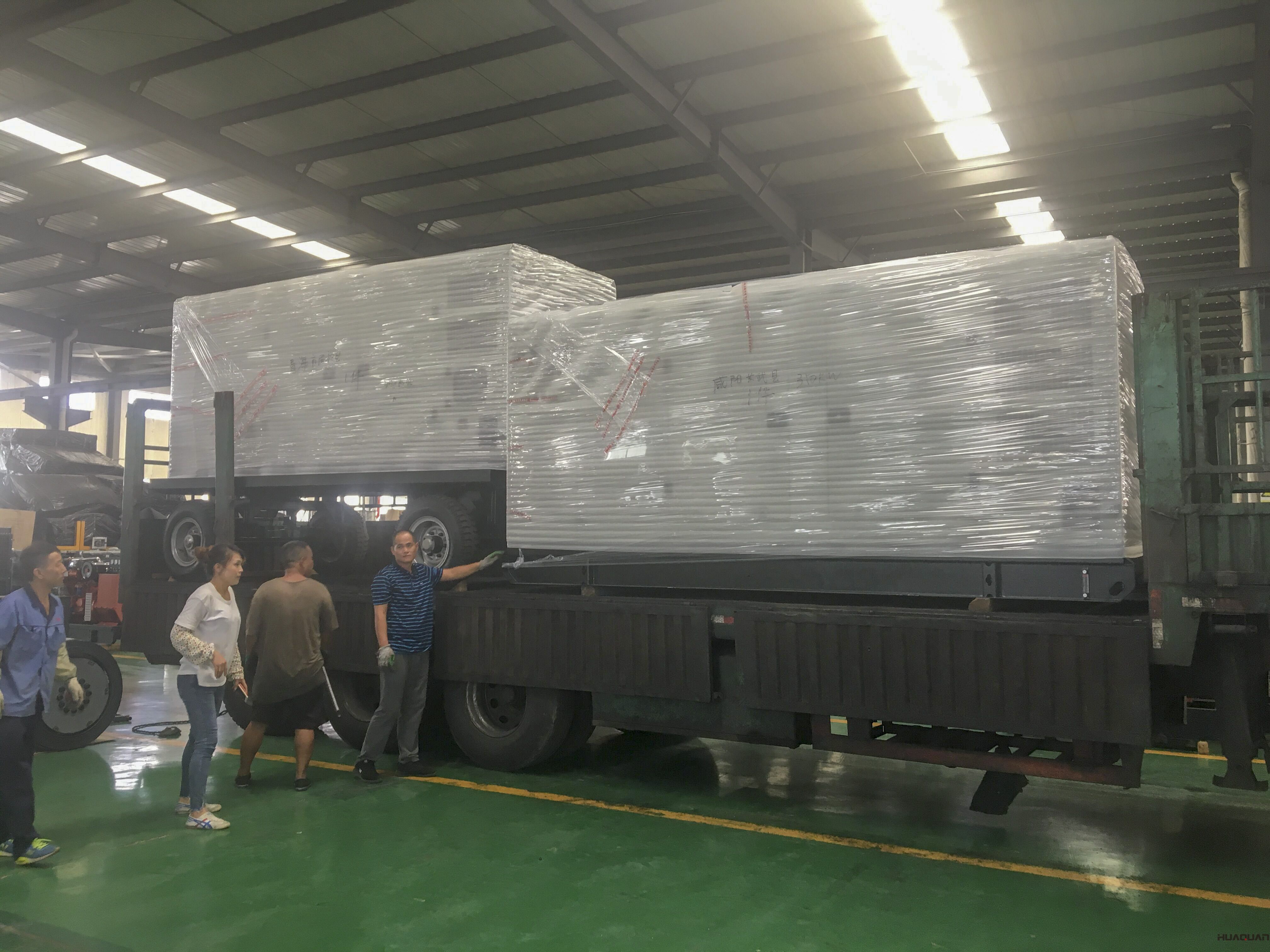 8月10日，一臺400kw靜音箱柴油發電機從華全動力成功發往上海