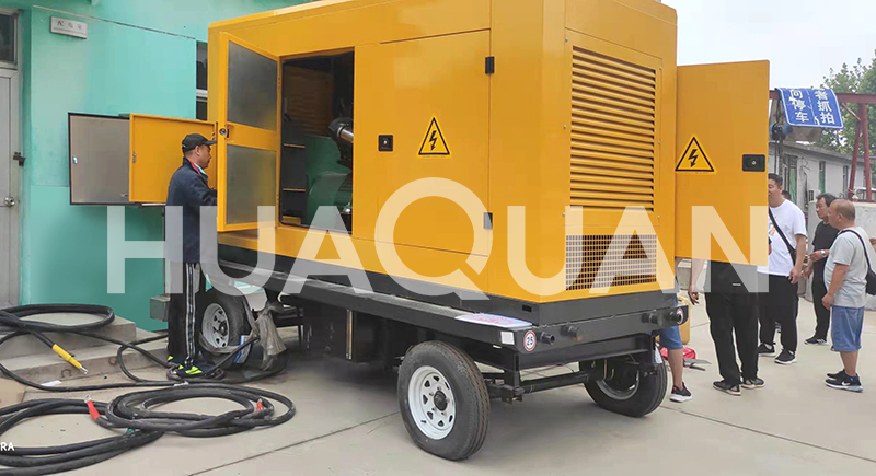 江蘇連云港道路建設(shè)500kW移動式發(fā)電機(jī)組電站項目