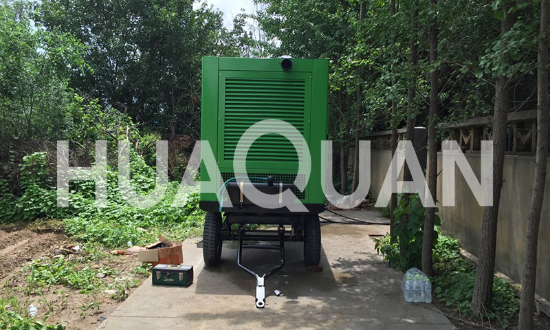 山東濟(jì)南市道路施工350kW移動式發(fā)電機(jī)組電站項目